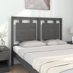 vidaXL Tăblie de pat, gri, 125,5x4x100 cm, lemn masiv de pin vidaXL Tăblie de pat, gri, 125,5x4x100 cm, lemn masiv de pin