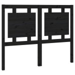 vidaXL Tăblie de pat, negru, 125,5x4x100 cm, lemn masiv de pin vidaXL Tăblie de pat, negru, 125,5x4x100 cm, lemn masiv de pin