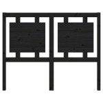 vidaXL Tăblie de pat, negru, 125,5x4x100 cm, lemn masiv de pin vidaXL Tăblie de pat, negru, 125,5x4x100 cm, lemn masiv de pin
