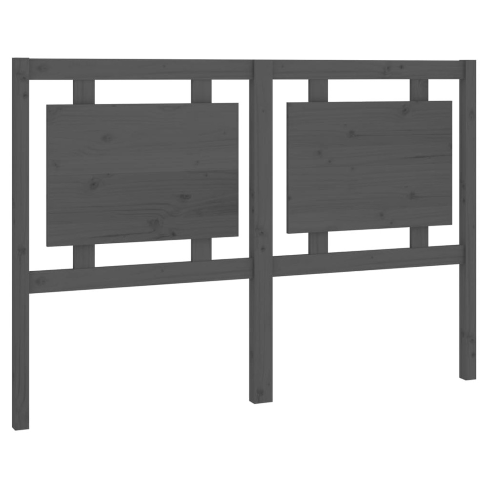 vidaXL Tăblie de pat, gri, 145,5x4x100 cm, lemn masiv de pin
