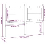 vidaXL Tăblie de pat, gri, 145,5x4x100 cm, lemn masiv de pin