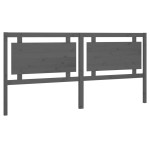 vidaXL Tăblie de pat, gri, 205,5x4x100 cm, lemn masiv de pin