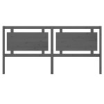 vidaXL Tăblie de pat, gri, 205,5x4x100 cm, lemn masiv de pin