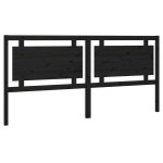 vidaXL Tăblie de pat, negru, 205,5x4x100 cm, lemn masiv de pin