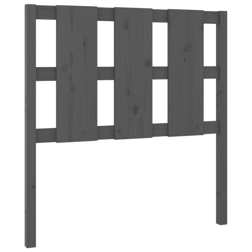 vidaXL Tăblie de pat, gri, 95,5x4x100 cm, lemn masiv de pin