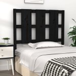 vidaXL Tăblie de pat, negru, 95,5x4x100 cm, lemn masiv de pin