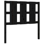 vidaXL Tăblie de pat, negru, 105,5x4x100 cm, lemn masiv de pin vidaXL Tăblie de pat, negru, 105,5x4x100 cm, lemn masiv de pin