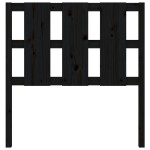 vidaXL Tăblie de pat, negru, 105,5x4x100 cm, lemn masiv de pin vidaXL Tăblie de pat, negru, 105,5x4x100 cm, lemn masiv de pin