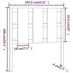 vidaXL Tăblie de pat, negru, 105,5x4x100 cm, lemn masiv de pin vidaXL Tăblie de pat, negru, 105,5x4x100 cm, lemn masiv de pin