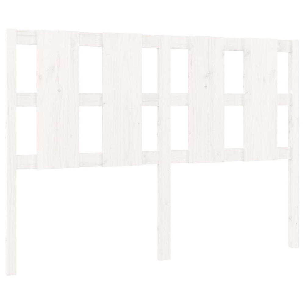 vidaXL Tăblie de pat, alb, 145,5x4x100 cm, lemn masiv de pin