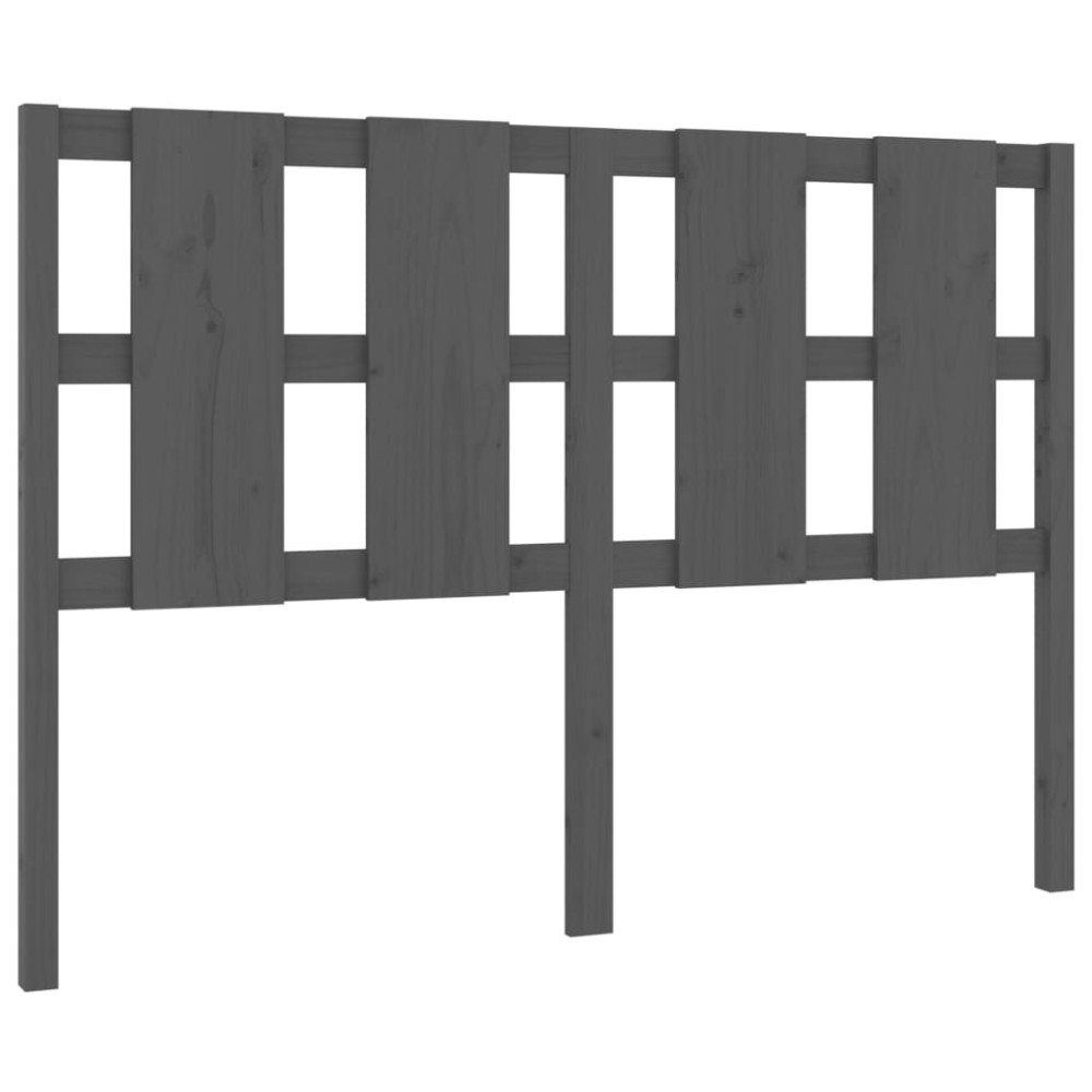 vidaXL Tăblie de pat, gri, 145,5x4x100 cm, lemn masiv de pin
