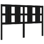 vidaXL Tăblie de pat, negru, 145,5x4x100 cm, lemn masiv de pin vidaXL Tăblie de pat, negru, 145,5x4x100 cm, lemn masiv de pin