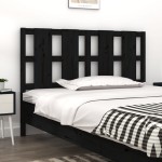 vidaXL Tăblie de pat, negru, 145,5x4x100 cm, lemn masiv de pin vidaXL Tăblie de pat, negru, 145,5x4x100 cm, lemn masiv de pin