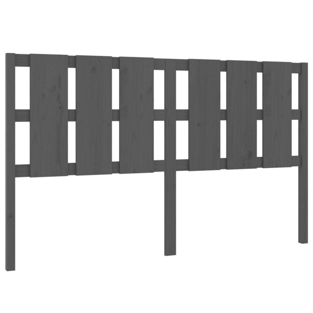 vidaXL Tăblie de pat, gri, 165,5x4x100 cm, lemn masiv de pin