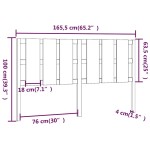 vidaXL Tăblie de pat, maro miere, 165,5x4x100 cm, lemn masiv de pin