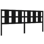 vidaXL Tăblie de pat, negru, 205,5x4x100 cm, lemn masiv de pin