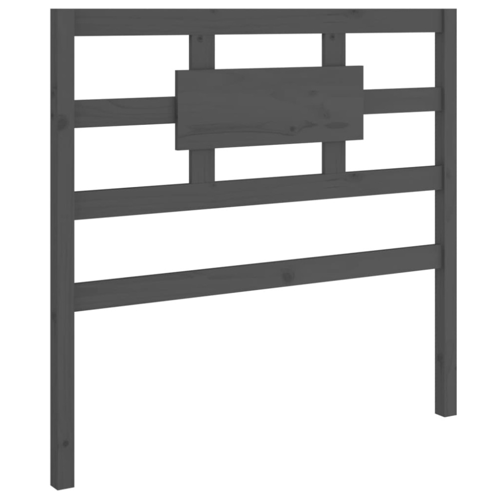 vidaXL Tăblie de pat, gri, 80,5x4x100 cm, lemn masiv de pin