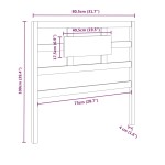 vidaXL Tăblie de pat, maro miere, 80,5x4x100 cm, lemn masiv de pin