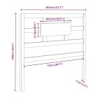 vidaXL Tăblie de pat, negru, 80,5x4x100 cm, lemn masiv de pin