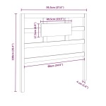 vidaXL Tăblie de pat, negru, 95,5x4x100 cm, lemn masiv de pin