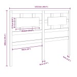 vidaXL Tăblie de pat, maro miere, 125,5x4x100 cm, lemn masiv de pin vidaXL Tăblie de pat, maro miere, 125,5x4x100 cm, lemn masiv de pin