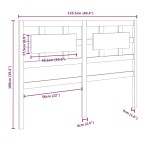 vidaXL Tăblie de pat, negru, 125,5x4x100 cm, lemn masiv de pin vidaXL Tăblie de pat, negru, 125,5x4x100 cm, lemn masiv de pin