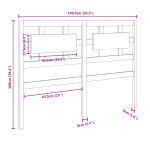 vidaXL Tăblie de pat, alb, 140,5x4x100 cm, lemn masiv de pin vidaXL Tăblie de pat, alb, 140,5x4x100 cm, lemn masiv de pin
