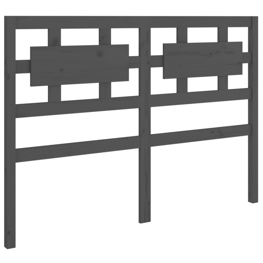 vidaXL Tăblie de pat, gri, 145,5x4x100 cm, lemn masiv de pin