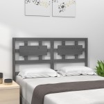 vidaXL Tăblie de pat, gri, 145,5x4x100 cm, lemn masiv de pin