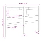 vidaXL Tăblie de pat, negru, 145,5x4x100 cm, lemn masiv de pin vidaXL Tăblie de pat, negru, 145,5x4x100 cm, lemn masiv de pin