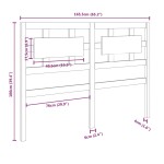 vidaXL Tăblie de pat, gri, 165,5x4x100 cm, lemn masiv de pin