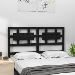 vidaXL Tăblie de pat, negru, 205,5x4x100 cm, lemn masiv de pin