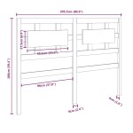 vidaXL Tăblie de pat, negru, 205,5x4x100 cm, lemn masiv de pin