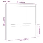 vidaXL Tăblie de pat, negru, 95,5x4x100 cm, lemn masiv de pin