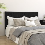 vidaXL Tăblie de pat, negru, 125,5x4x100 cm, lemn masiv de pin vidaXL Tăblie de pat, negru, 125,5x4x100 cm, lemn masiv de pin