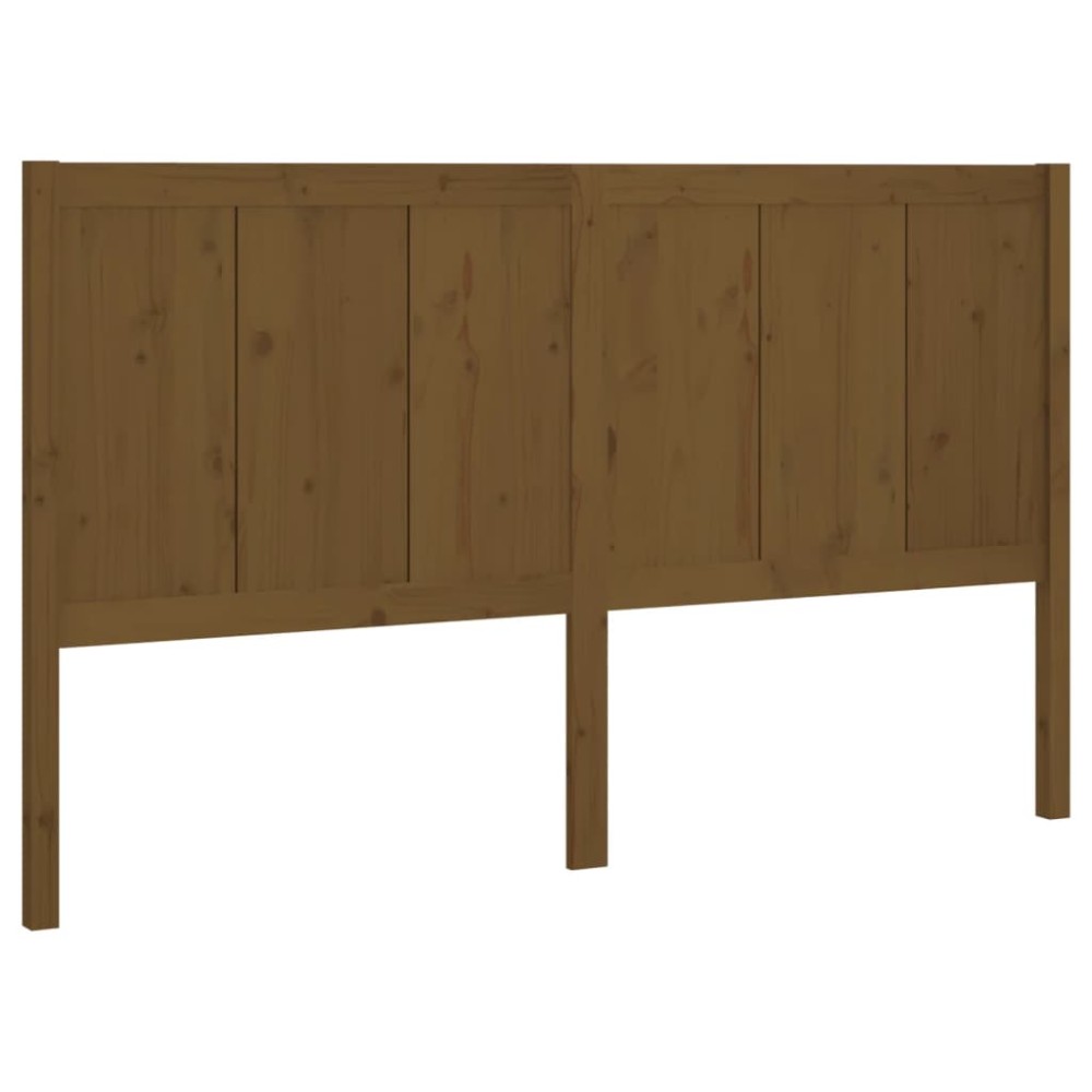 vidaXL Tăblie de pat, maro miere, 205,5x4x100 cm, lemn masiv de pin