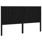 vidaXL Tăblie de pat, negru, 205,5x4x100 cm, lemn masiv de pin