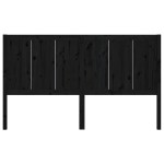 vidaXL Tăblie de pat, negru, 205,5x4x100 cm, lemn masiv de pin