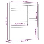 vidaXL Tăblie de pat, gri, 81x4x104 cm, lemn masiv de pin