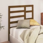 vidaXL Tăblie de pat, maro miere, 81x4x104 cm, lemn masiv de pin