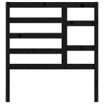 vidaXL Tăblie de pat, negru, 81x4x104 cm, lemn masiv de pin