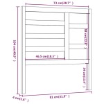 vidaXL Tăblie de pat, negru, 81x4x104 cm, lemn masiv de pin