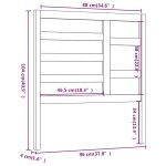 vidaXL Tăblie de pat, maro miere, 96x4x104 cm, lemn masiv de pin vidaXL Tăblie de pat, maro miere, 96x4x104 cm, lemn masiv de pin