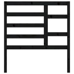 vidaXL Tăblie de pat, negru, 96x4x104 cm, lemn masiv de pin
