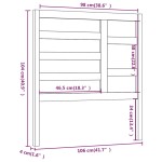 vidaXL Tăblie de pat, maro miere, 106x4x104 cm, lemn masiv de pin vidaXL Tăblie de pat, maro miere, 106x4x104 cm, lemn masiv de pin