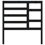 vidaXL Tăblie de pat, negru, 106x4x104 cm, lemn masiv de pin vidaXL Tăblie de pat, negru, 106x4x104 cm, lemn masiv de pin