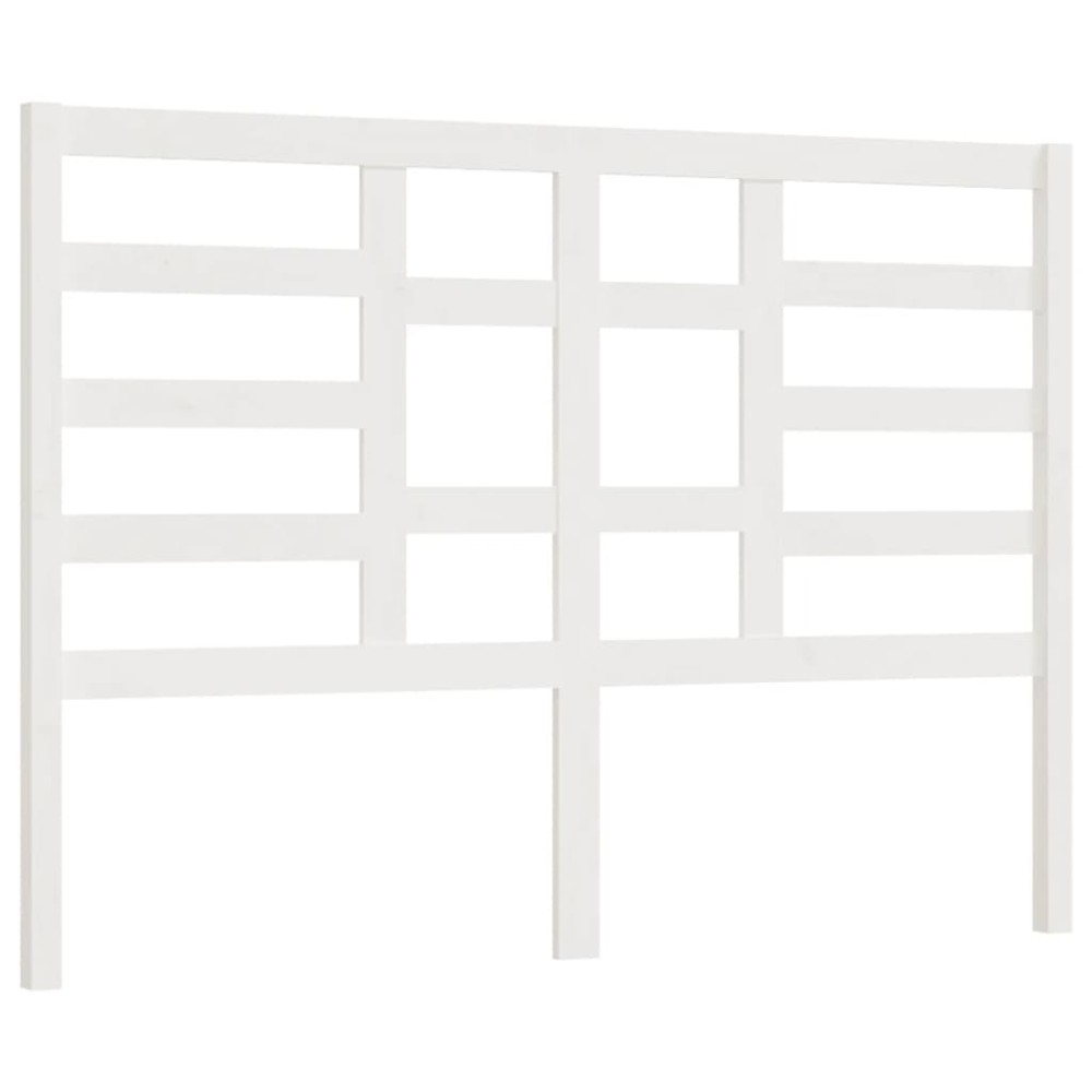 vidaXL Tăblie de pat, alb, 126x4x104 cm, lemn masiv de pin
