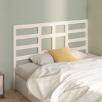 vidaXL Tăblie de pat, alb, 126x4x104 cm, lemn masiv de pin