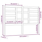vidaXL Tăblie de pat, negru, 126x4x104 cm, lemn masiv de pin vidaXL Tăblie de pat, negru, 126x4x104 cm, lemn masiv de pin