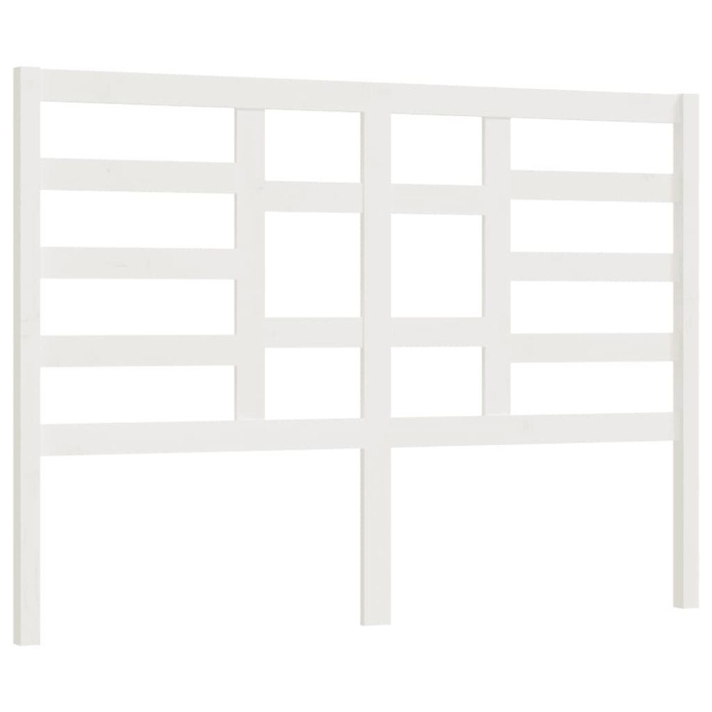 vidaXL Tăblie de pat, alb, 146x4x104 cm, lemn masiv de pin